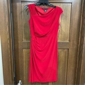American Living Asymmetrical Neckline Red Dress